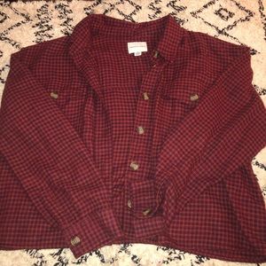 American Eagle Cropped flannel